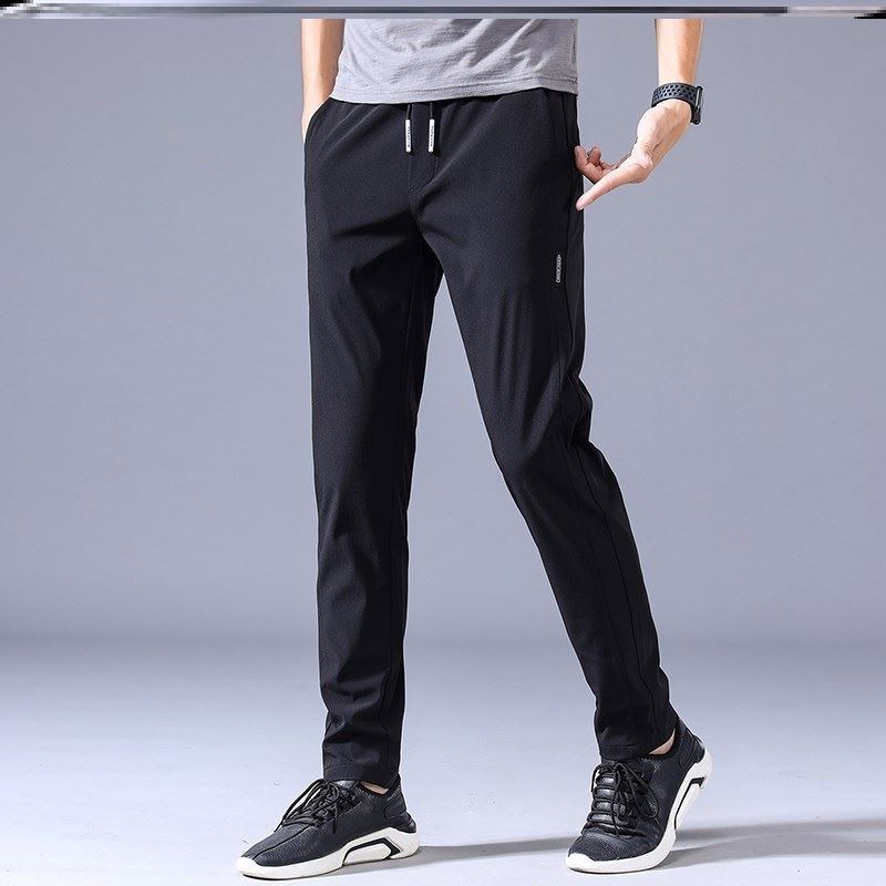 Men's Drawstring Sweatpants - Loose Straight Casual Trousers