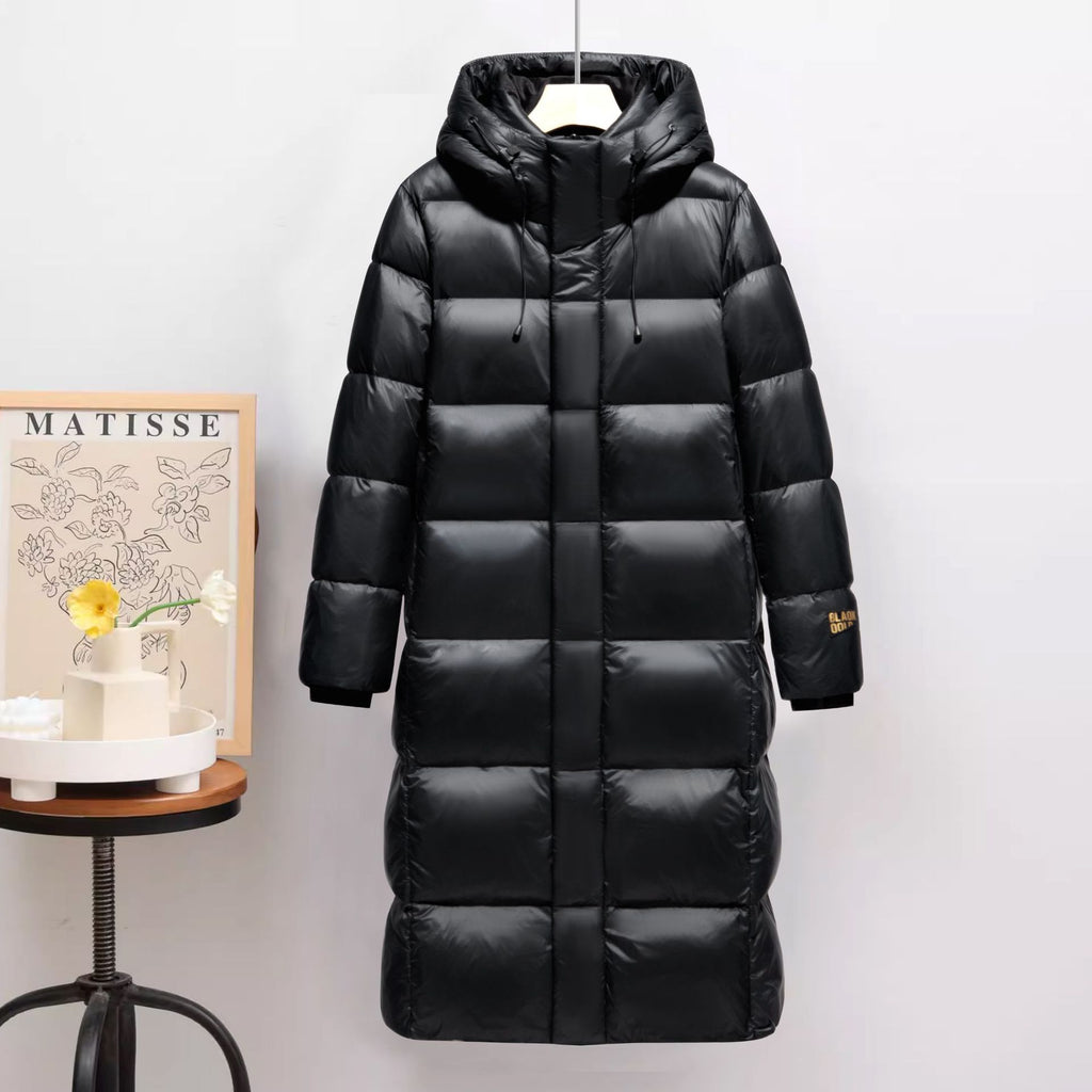 Men's White Duck Down Jacket - Thick Hooded Winter Puffer Coat