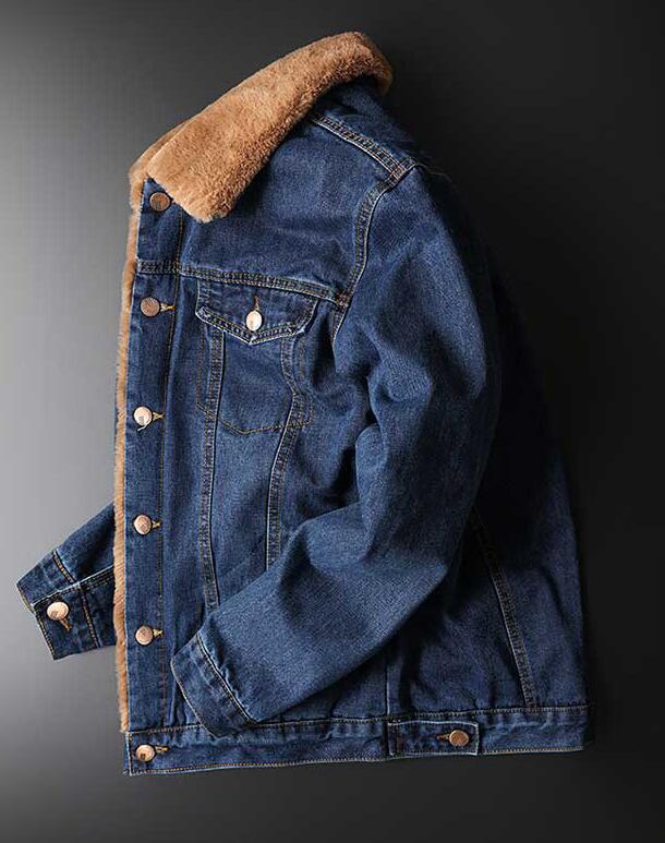 Men's Classic Denim Jacket - Thick Winter Casual Fit