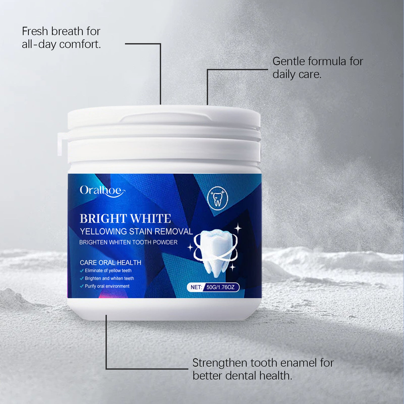 Mint Toothpowder Mild Ingredients Clean Teeth Stains Clean Care