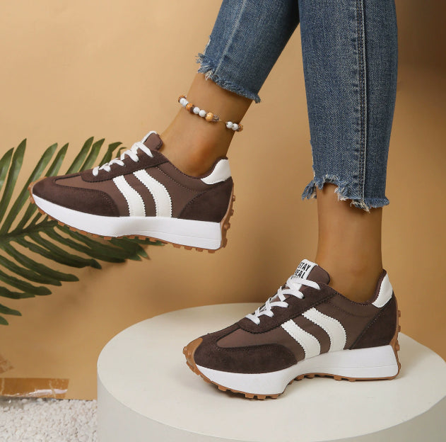 Women's Thick Bottom Student Casual Shoes Breathable Sneaker