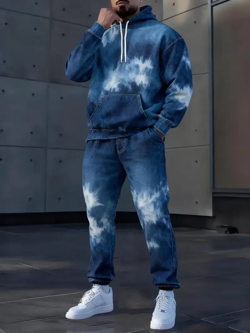 Men's 3D Print Hoodie & Pants Set - Casual Tracksuit