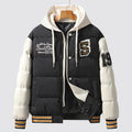 Men's Korean Style Hooded Winter Coat - Slim Fit Thermal Jacket Green