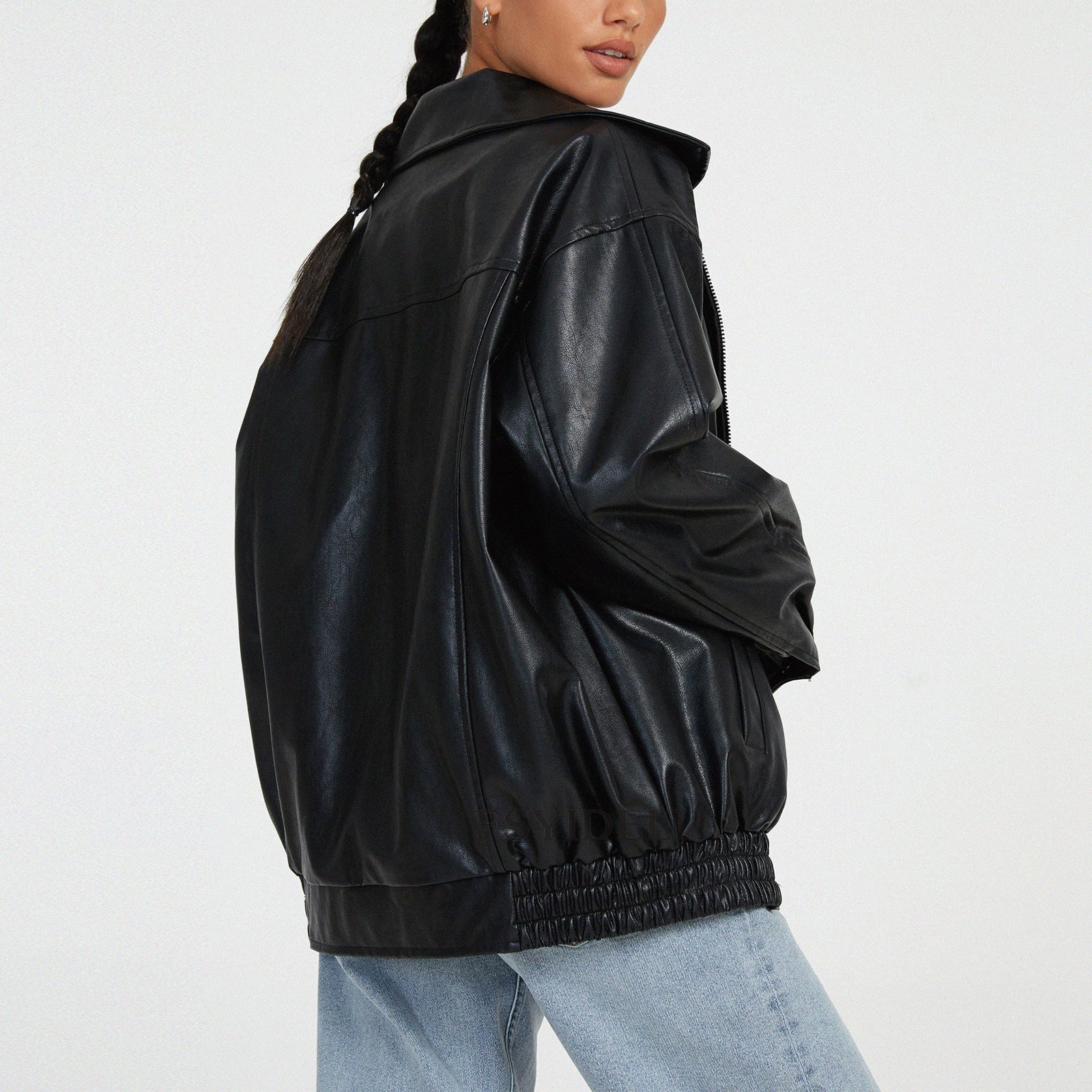 Leather Coat Women's Locomotive Style Top