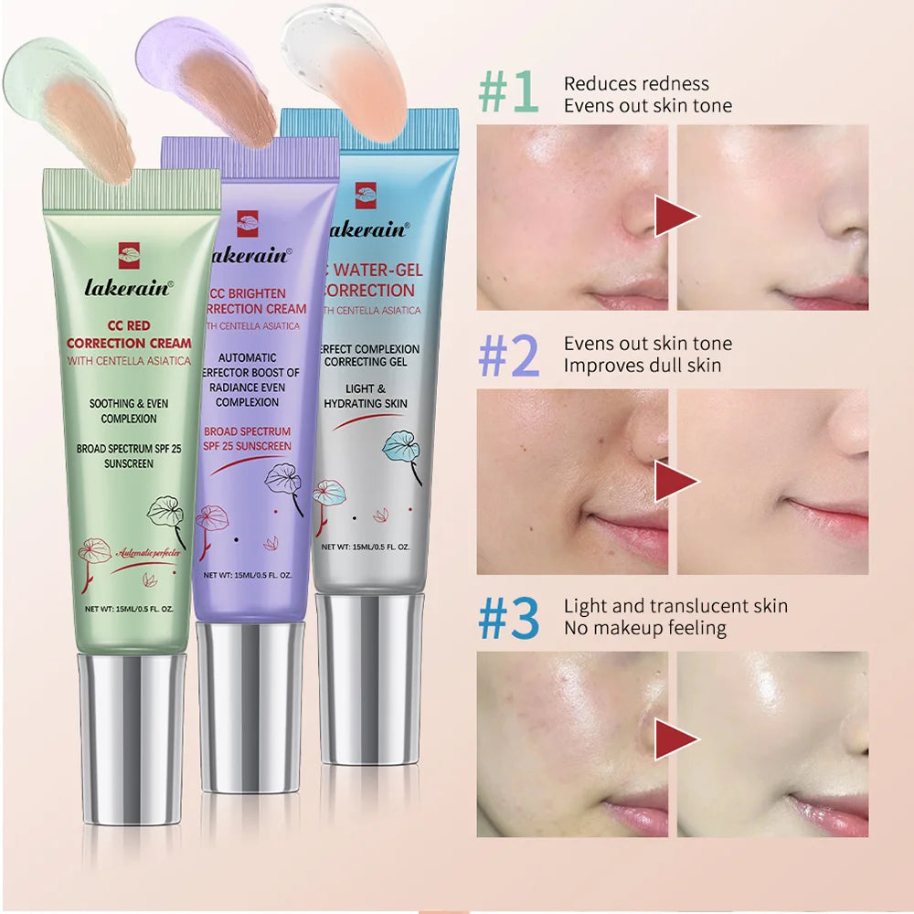 Korean CC Cream Set (3pcs) - Color Changing Foundation Kit