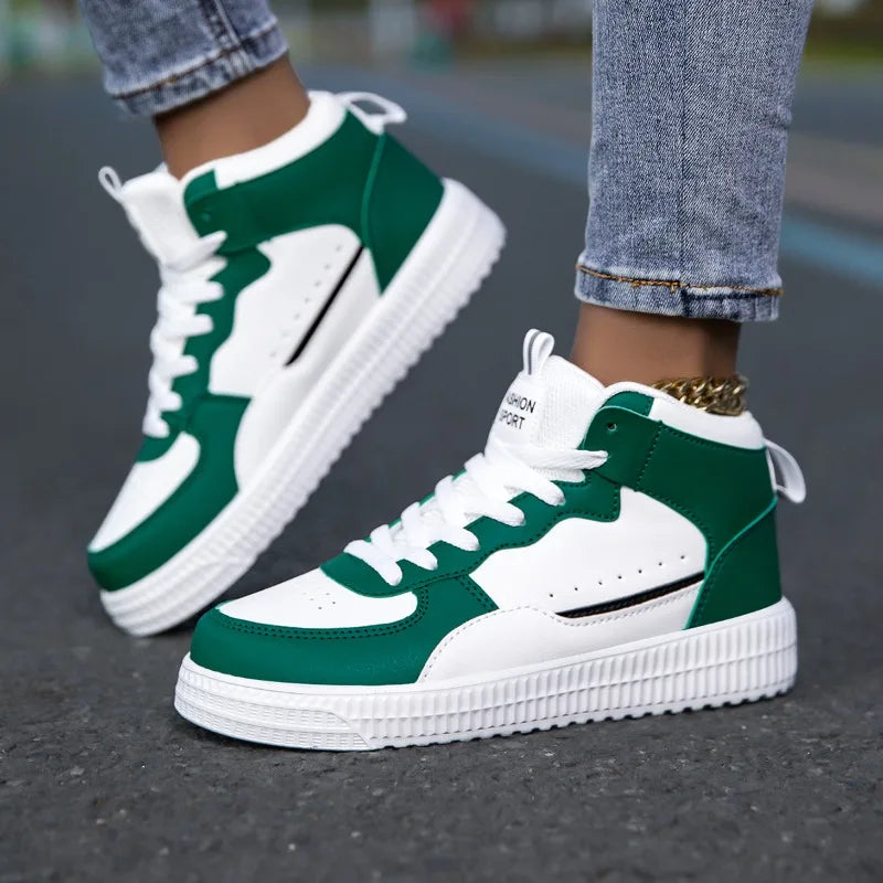 Unisex White Sneakers - Casual Sports Walking Shoes for Men & Women