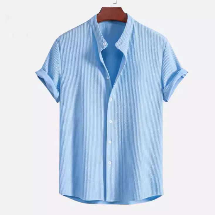 Men's Loose Casual Shirt - Short Sleeve Summer Top