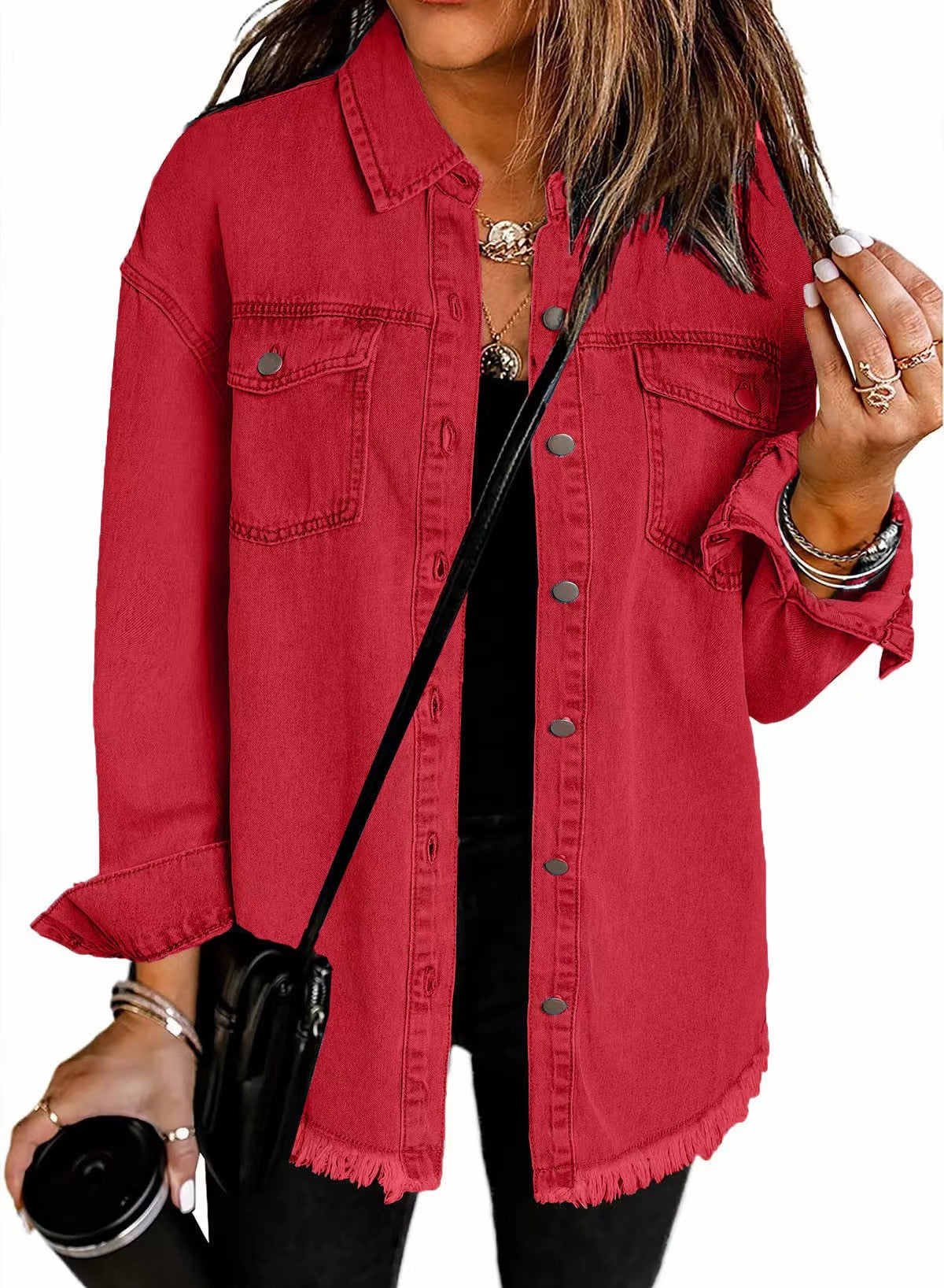 Women's Washed Denim Shirt Jacket — 12 Colours Cotton Jacket