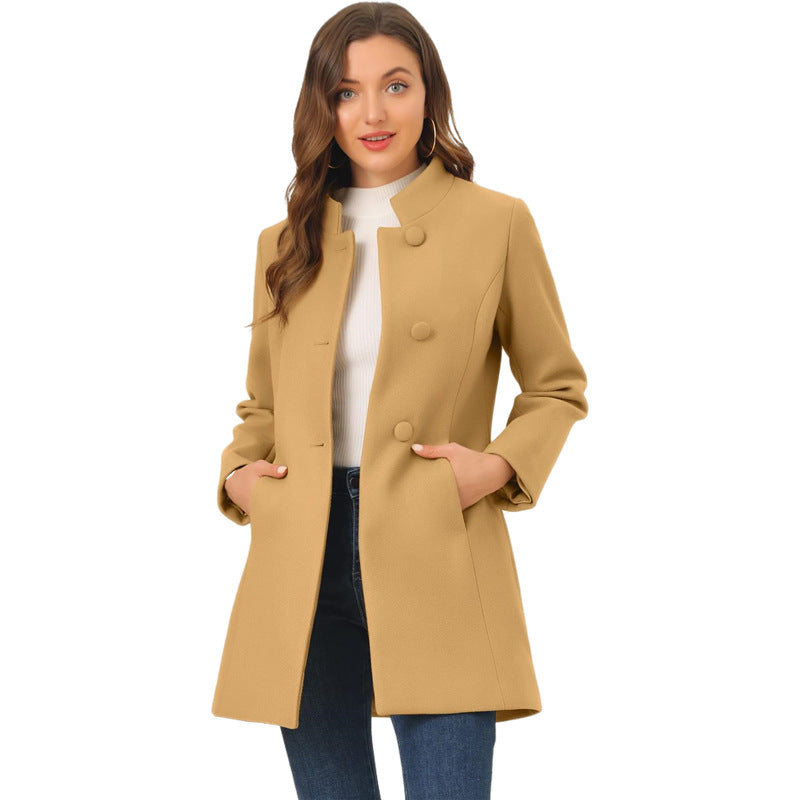 Pocket 3 Breasted Slim Coat Jacket