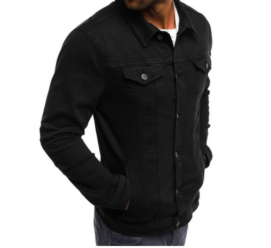 Men's Multi-Pocket Utility Jacket - Slim Fit Cargo Style