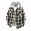 Hooded Men's And Women's Same Plaid Shirt Spring And Autumn