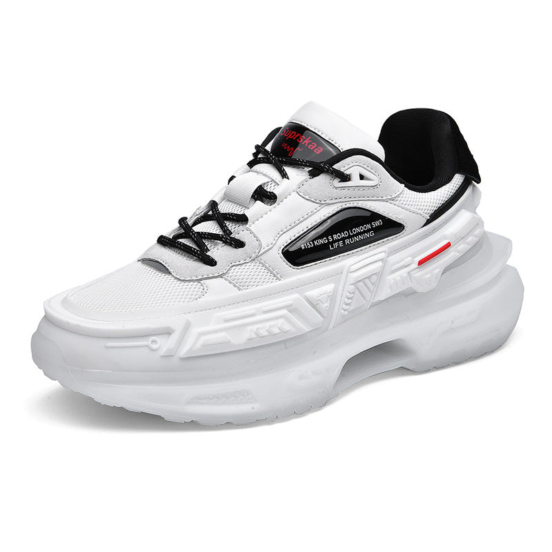 Men's & Women's Popcorn Platform Sneakers - Casual Low Top Mecha Style Shoes