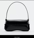 Women's Patent Leather Baguette Shoulder Bag