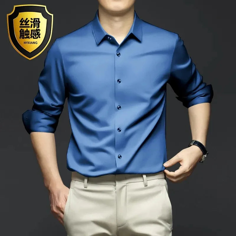 Men's Non-Iron Dress Shirt - Wrinkle Resistant Business Long Sleeve