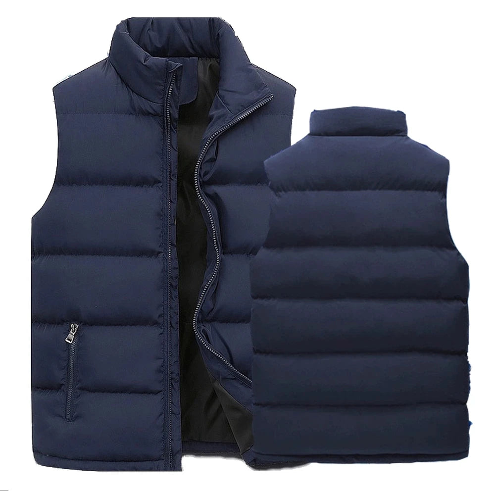 Men's Sleeveless Vest Jacket - Warm Waterproof Zipper Waistcoat
