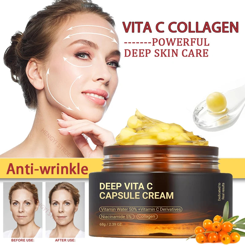Korean Vita C Capsule Cream - Anti-Wrinkle Collagen Gel