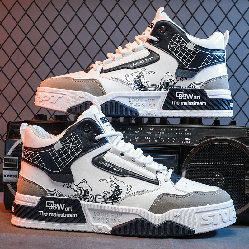Men's High-Top Casual Sneakers - Summer Sports Shoes