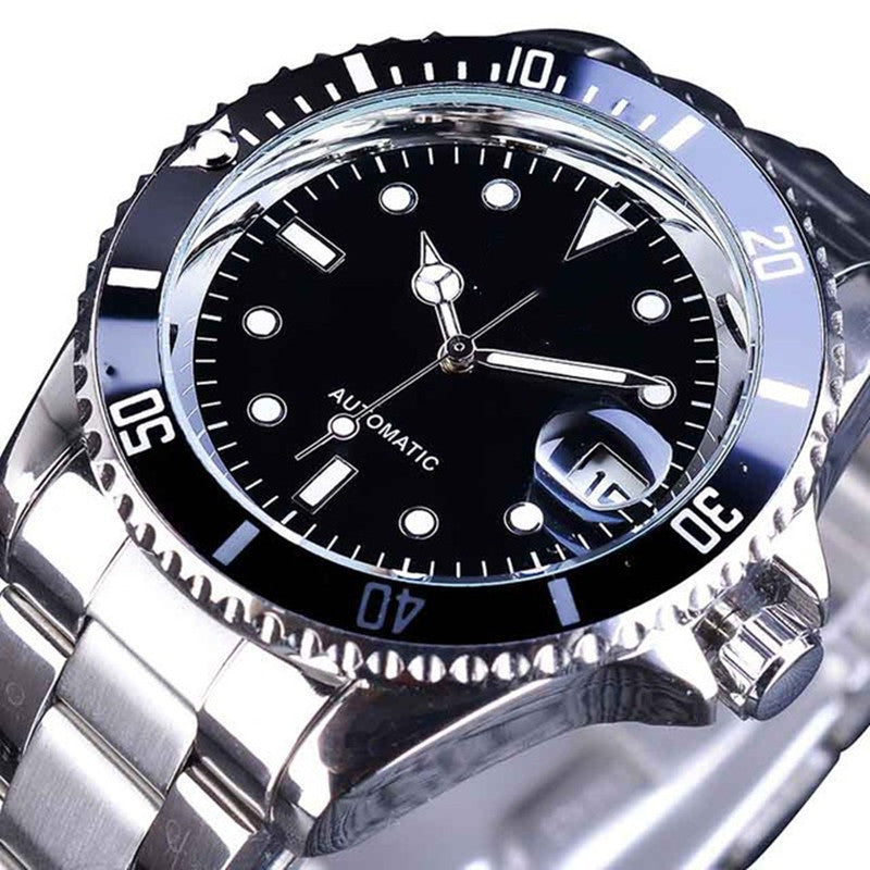 Men's Automatic Mechanical Watch - Fashion Simple Stainless Steel Watch