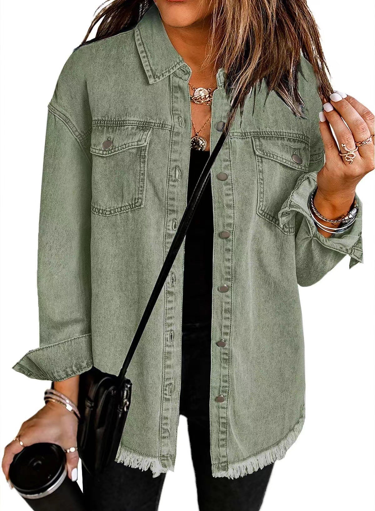 Women's Washed Denim Shirt Jacket — 12 Colours Cotton Jacket
