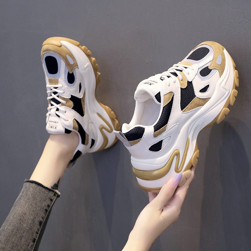 Retro Color Matching Casual Sneakers — Unisex Student Style
