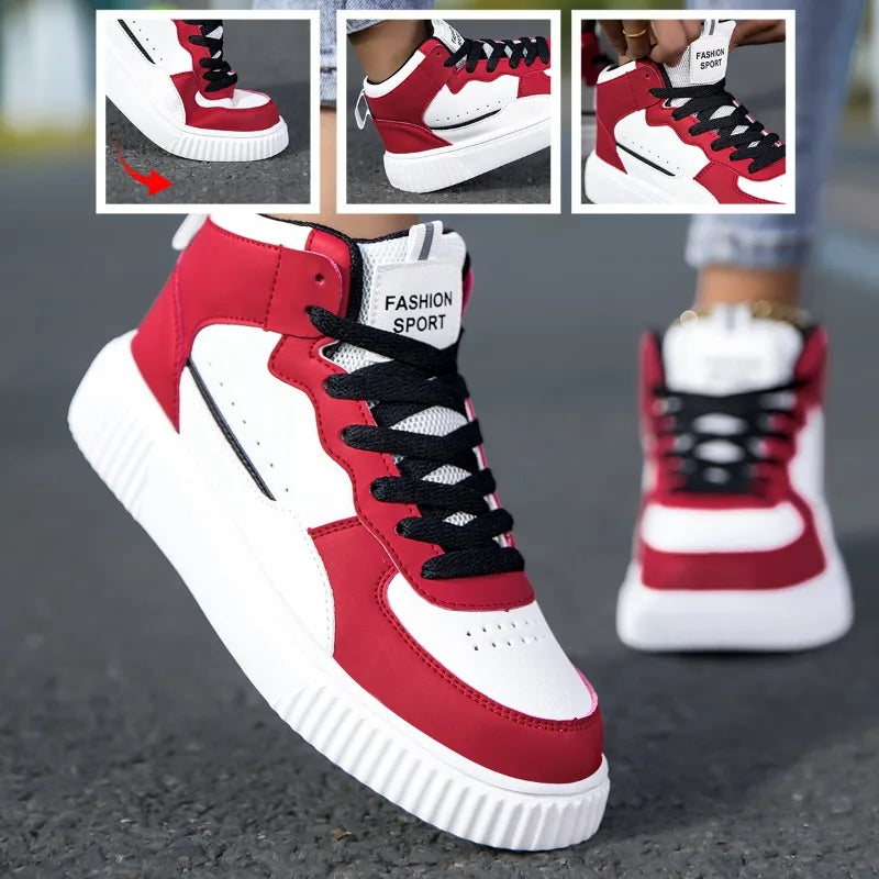 Unisex White Sneakers - Casual Sports Walking Shoes for Men & Women