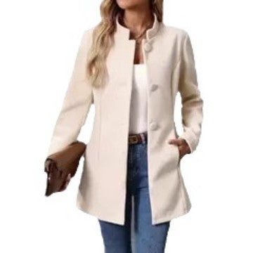 Pocket 3 Breasted Slim Coat Jacket