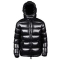 Women's Short Shiny Duck Down Jacket - Pure Color Puffer Coat
