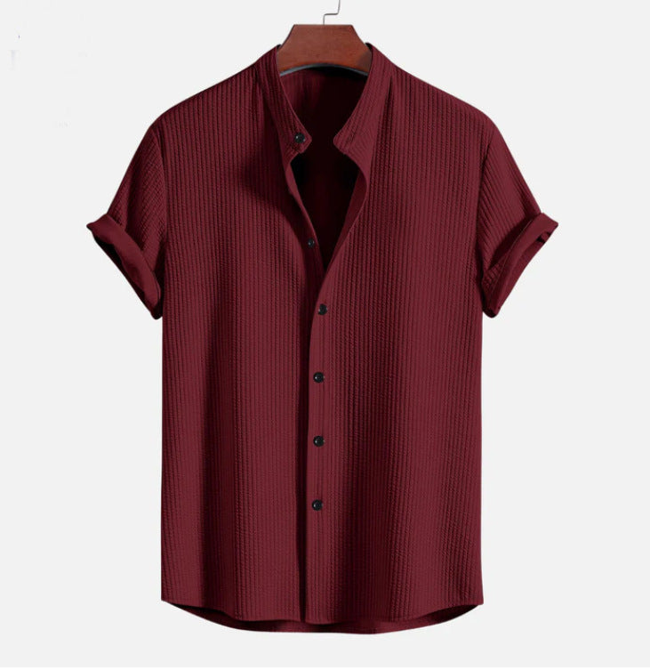 Men's Loose Casual Shirt - Short Sleeve Summer Top