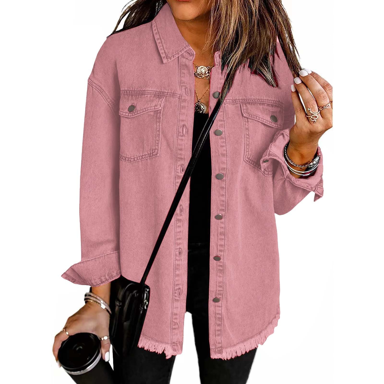 Women's Washed Denim Shirt Jacket — 12 Colours Cotton Jacket