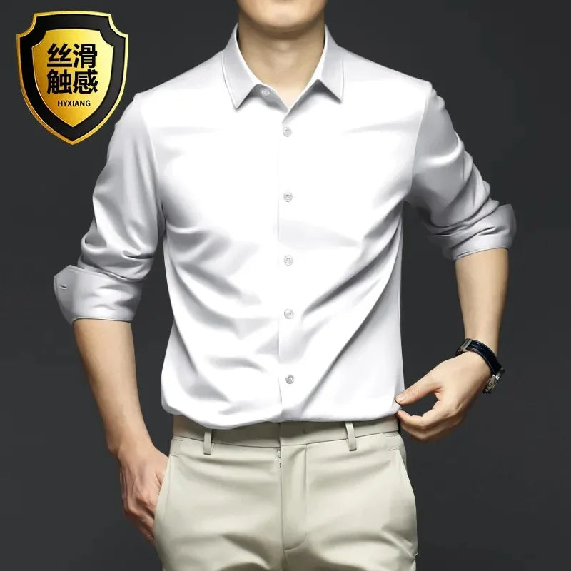 Men's Non-Iron Dress Shirt - Wrinkle Resistant Business Long Sleeve