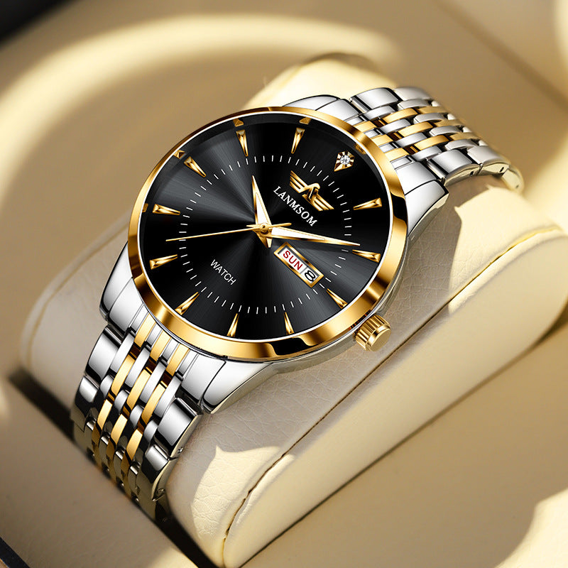 Men's Automatic Quartz Watch - Fashion Stainless Steel Band Watch