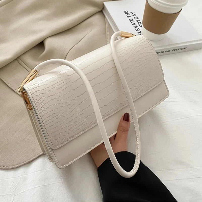 Women's Vintage Shoulder Bag - Soft PU Leather Handbag
