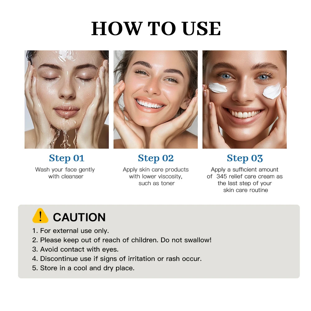 Korean 3 4 5 Relief Cream - Blemish Care & Soothing Cream