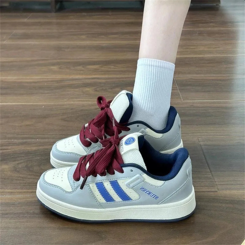 Unisex Y2K Skateboard Sneakers - Retro Lightweight Skate Shoes