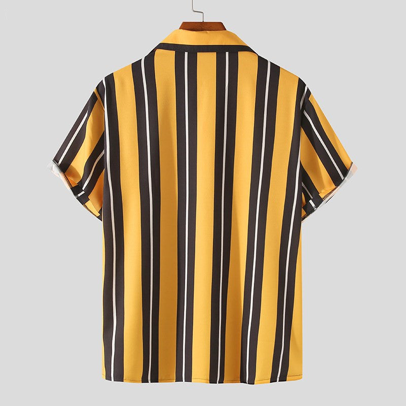 Men's Soft Streetwear Shirt - Summer Casual Button-Up