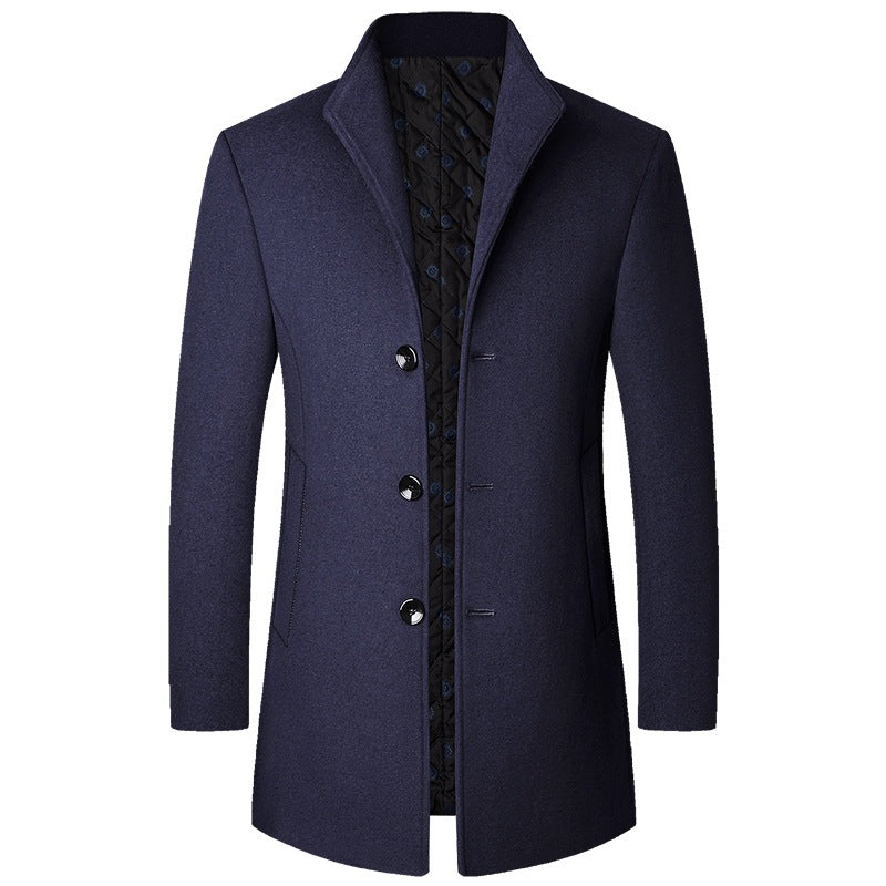 Men's Woolen Coat - Autumn Winter Casual Business Style Jacket