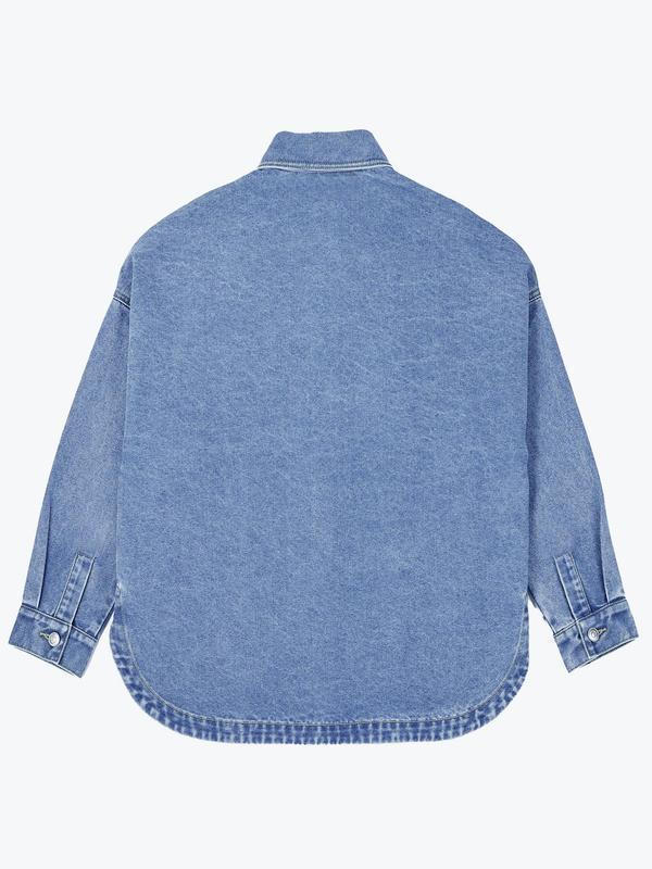 Women's Rabbit Fur-Lined Denim Jacket — Casual Long Sleeve Warm Style