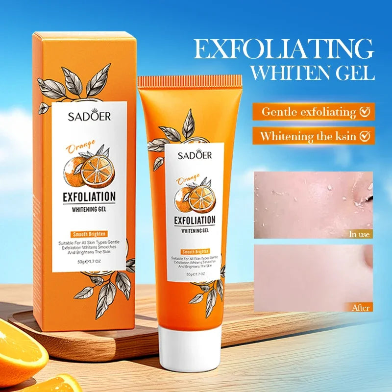 Korean Orange Exfoliating Peeling Gel - Facial Scrub Cleanser