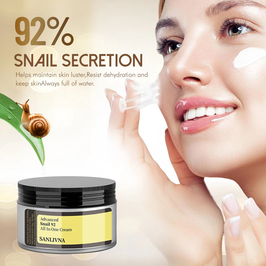 Korean Snail Mucin 92% Facial Moisturizer - Lightweight & Glowing