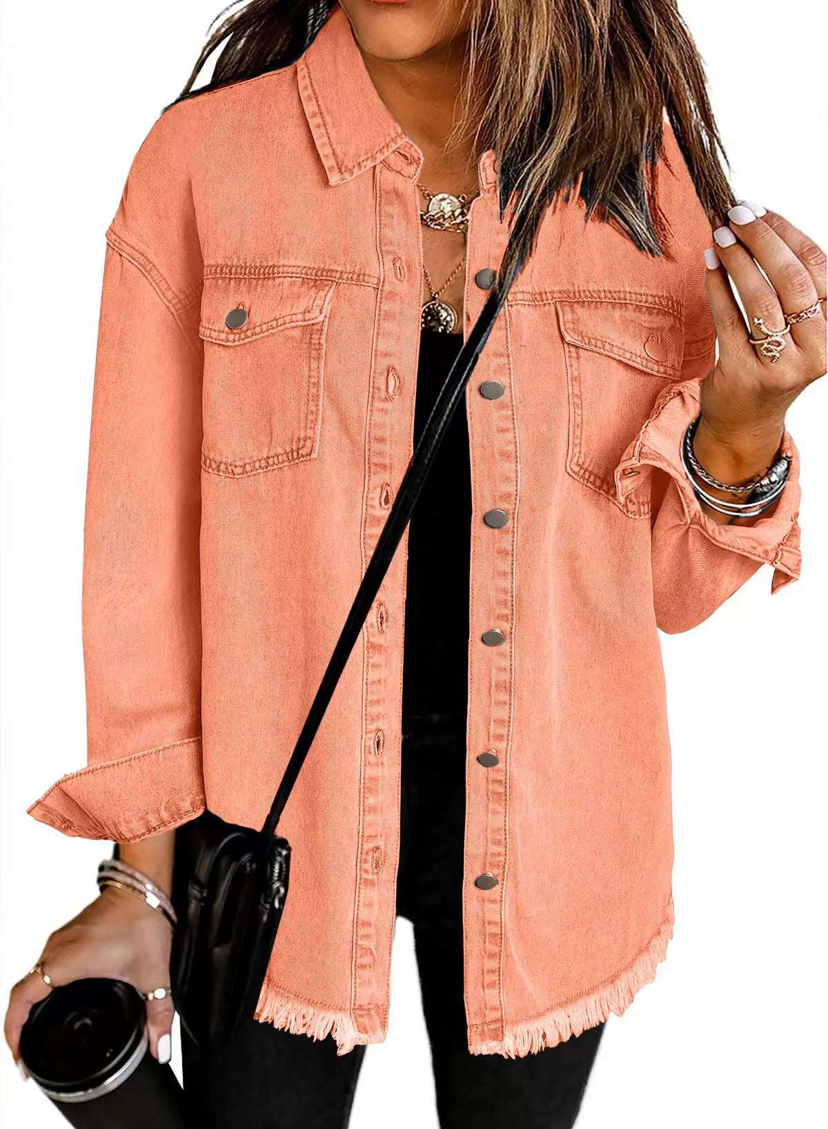 Women's Washed Denim Shirt Jacket — 12 Colours Cotton Jacket