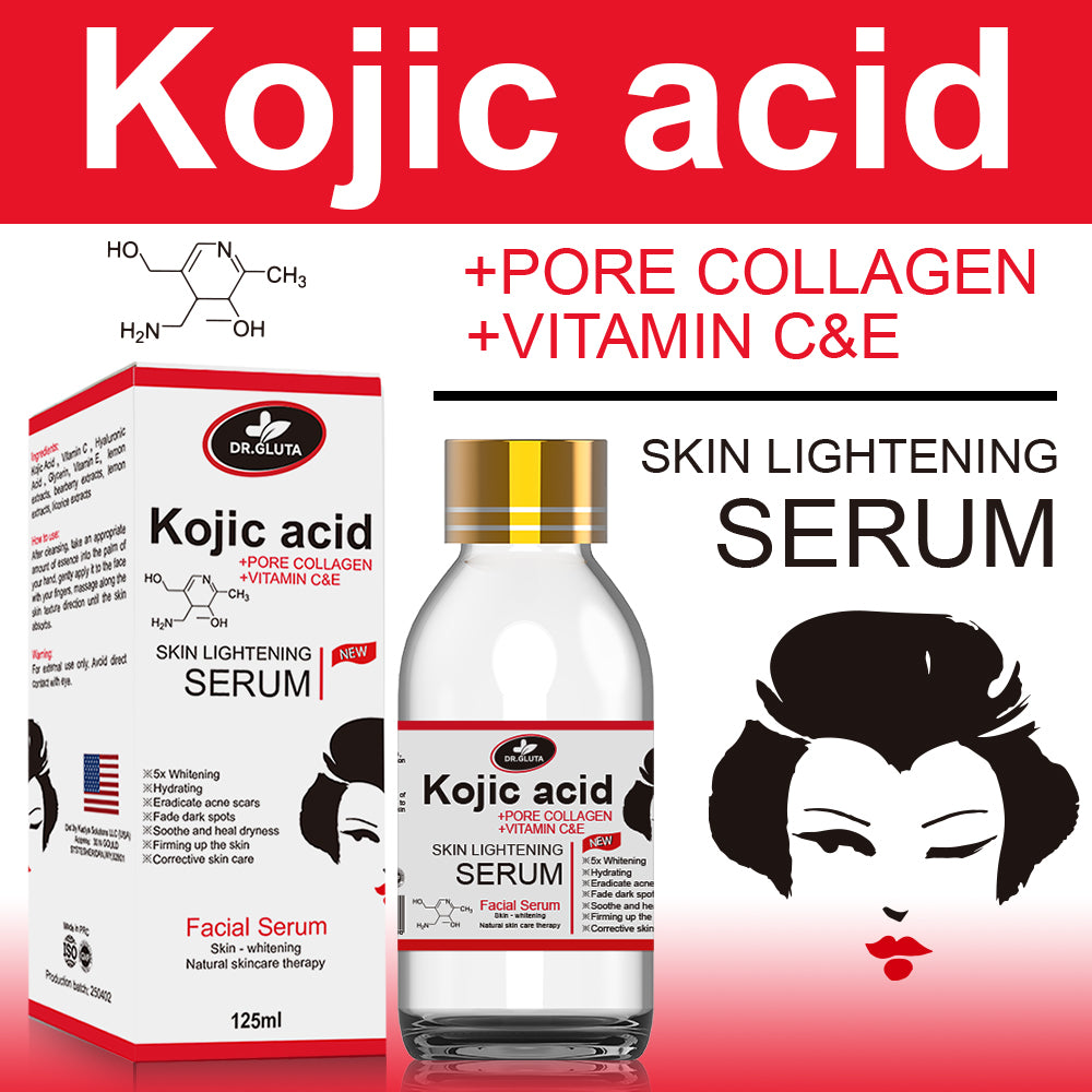 Kojic Acid Serum Skin Lightening Contains Kojic Acid Uneven Skin Tone And Dull Skinnatural Skin Care Therapy Face Serum