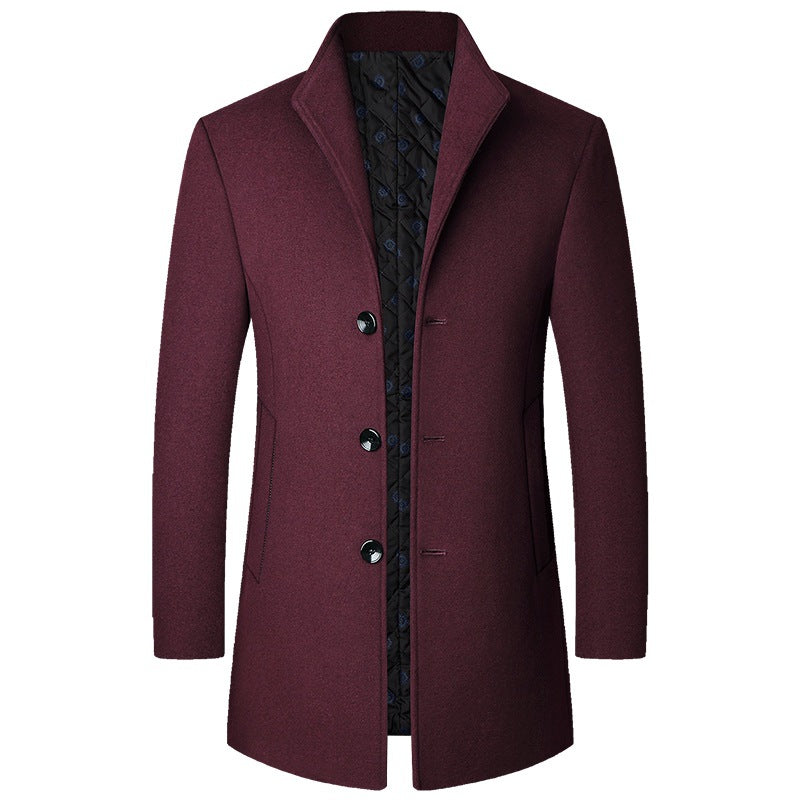 Men's Woolen Coat - Autumn Winter Casual Business Style Jacket