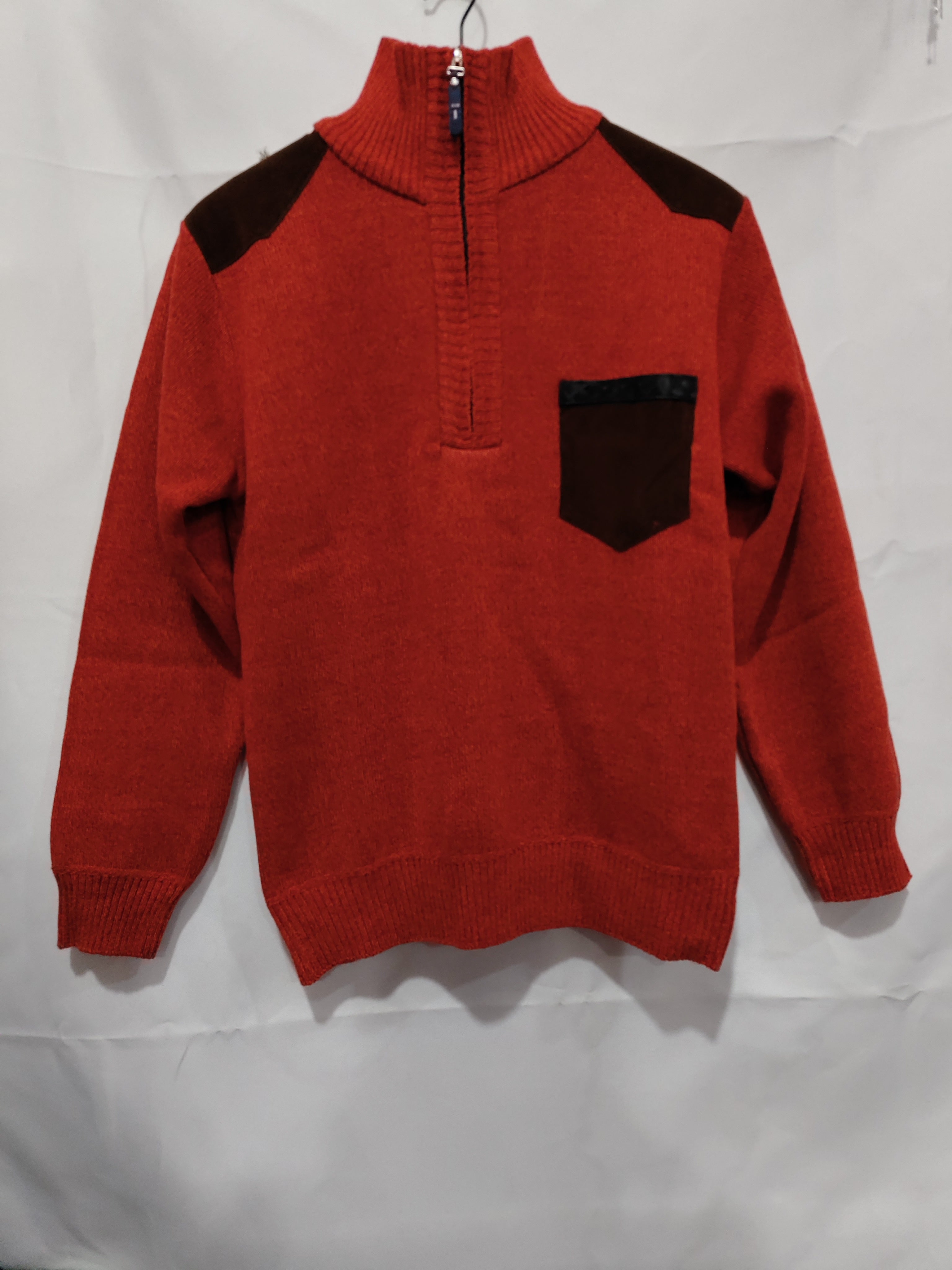 Men's Half-Zip Polo Sweater - Thick Stand Collar Pullover for Autumn Winter
