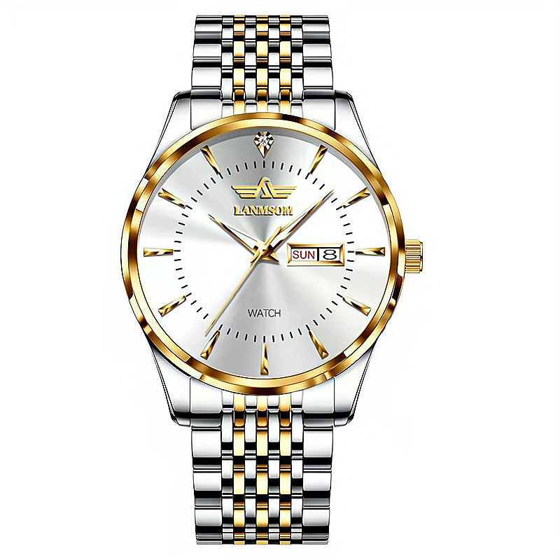 Men's Automatic Quartz Watch - Fashion Stainless Steel Band Watch
