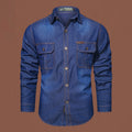 Men's Cotton Washed Denim Jacket — Loose Casual Autumn Style