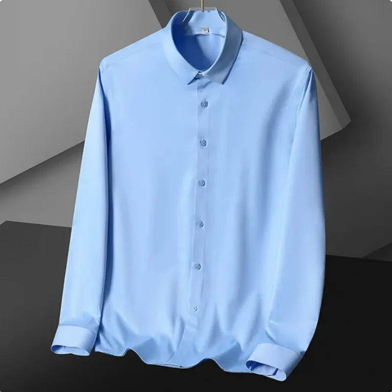 Men's Non-Iron Dress Shirt - Wrinkle Resistant Business Long Sleeve