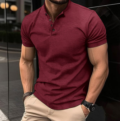 Summer Polo Shirt Chest Pocket Men's Sports Polo Shirt