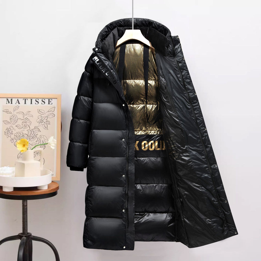 Men's White Duck Down Jacket - Thick Hooded Winter Puffer Coat