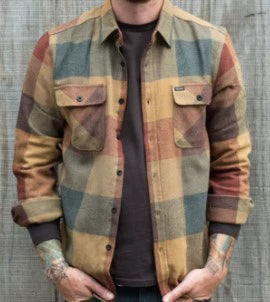 Men's Brushed Flannel Shirt - Thick Casual Button-Up