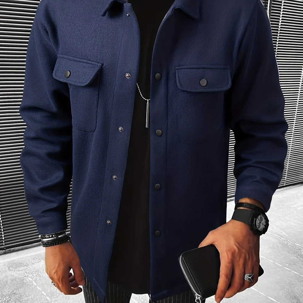 Men's Brushed Flannel Shirt - Thick Casual Button-Up